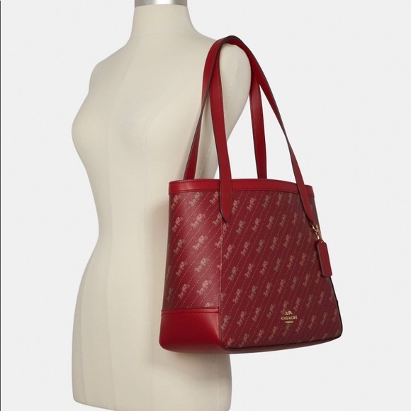 Coach Tote With Horse And Carriage Dot Print - Picture 10 of 10